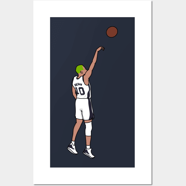 The one handed free throw Wall Art by Rsclstar